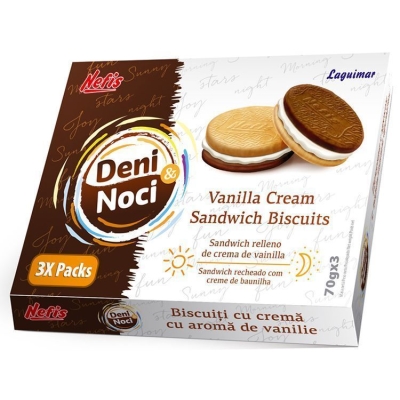 Печенье двойное Nefis День и ночь (Deni i noci) с ванильным кремом
