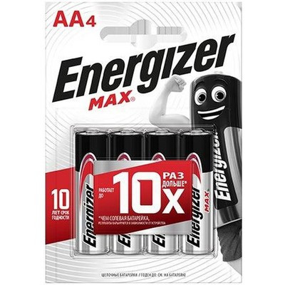 Батарейка Energizer MAX AA E91 Алкалиновая 1.5V 4шт
