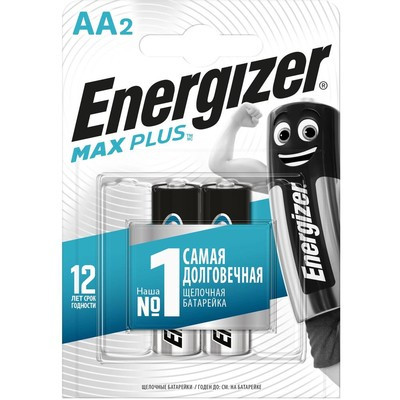 Батарейка Energizer Max Plus AA E91 Алкалиновая 1.5V 2шт