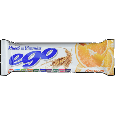 Батончик мюсли БАД Ego Апельсин с витаминами