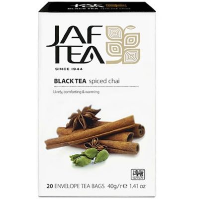 Чай цейлонский JAF Spiced Chai, (имбирь, корица, кардамон, гвоздика) 20пак. в/конв