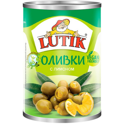 Оливки зеленые Лютик с лимоном ж/б
