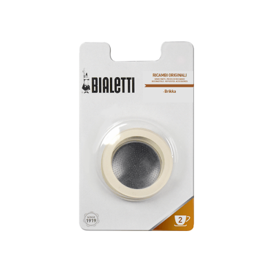Набор Bialetti 3 уплотнителя + 1 Фильтр для BRIKKA 2 пор.