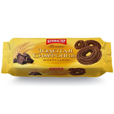 Печенье Кухмастер Золотая симфония с шоколадом 