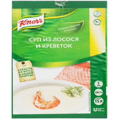 Суп-пюре Knorr из лосося и креветок
