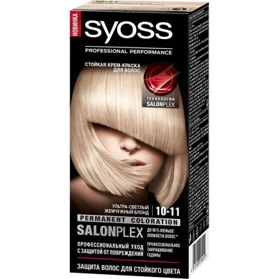 Краска для волос Syoss Salonplex 10-11 Ультра-светлый жемчужный блонд