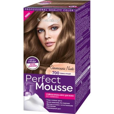 Стойкая краска-мусс для волос Perfect Mousse 700 Темно-Русый