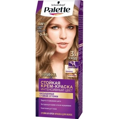 Стойкая крем-краска для волос Palette ICC BW 10 Пудровый Блонд (маска-уход)
