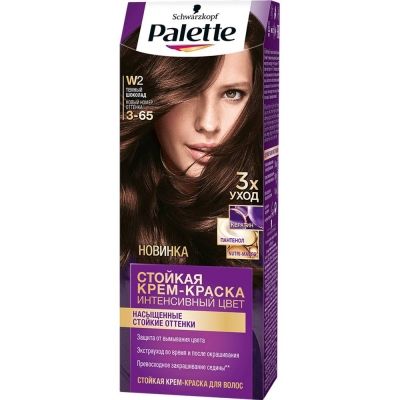 Стойкая крем-краска для волос Palette ICC W2 Темный шоколад (маска уход)