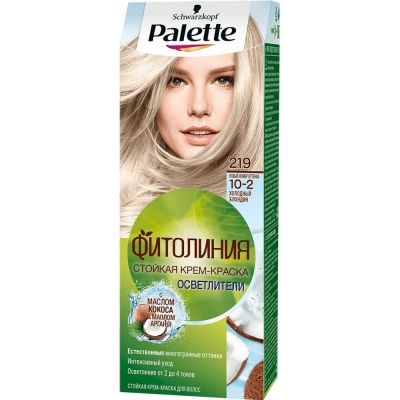 Стойкая крем-краска для волос Palette Фитолиния 219 Холодный блондин
