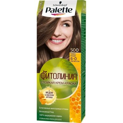 Стойкая крем-краска для волос Palette Фитолиния 500 Темно-русый