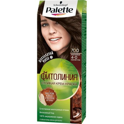 Стойкая крем-краска для волос Palette Фитолиния 700 Каштановый