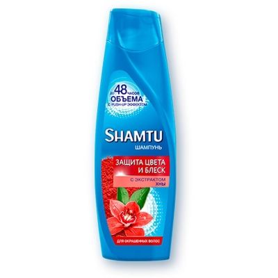 Шампунь Shamtu защита цвета и блеск с экстрактом хны