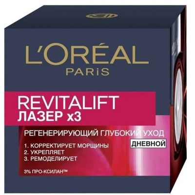 Крем для лица L'Oreal Paris Revitalift Лазер х3 Восстанавливающий уход дневной spf 20