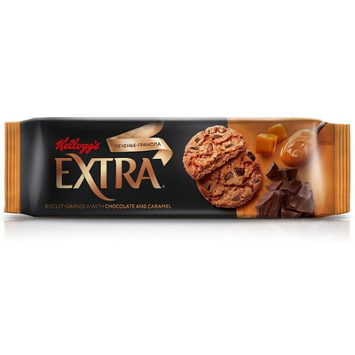 Печенье-гранола Кelloggs Extra шоколад -карамель