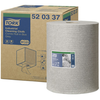 Нетканый материал многоцелевого применения W1/W2 Tork Premium 520 390 лист., 148мх32 см, 1 сл., серый   