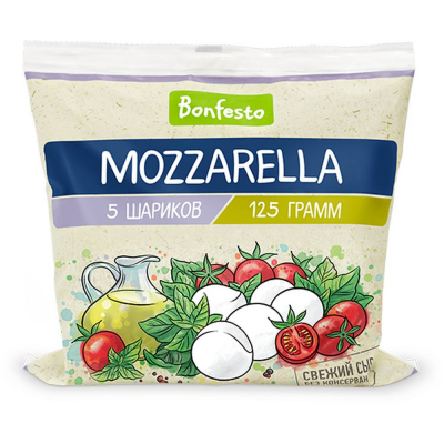 Сыр Моцарелла Bonfesto 45% 1 шар