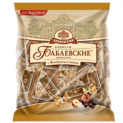 Конфеты Бабаевские оригинальные с фундуком и какао