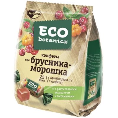 Конфеты Eco botanica вкус брусника-морошка с растительным экстрактом и витаминами