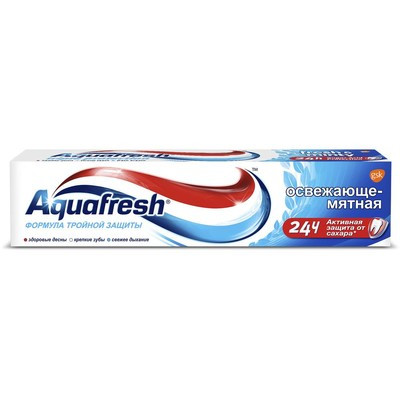 Зубная паста Aquafresh Тройная защита Освежающе-Мятная