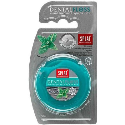 Зубная нить Сплат Professional DentalFloss мятная с волокнами серебра