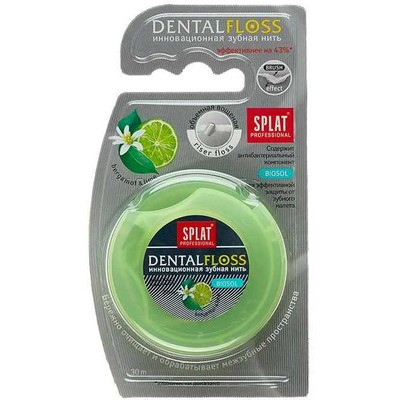 Зубная нить Сплат объёмная Professional DentalFloss с ароматом бергамота и лайма