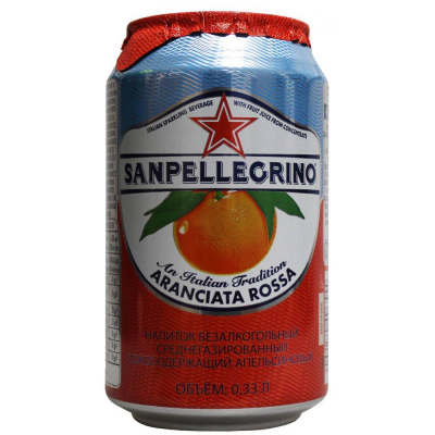 Напиток безалкогольный S.Pellegrino газированный апельсин банка