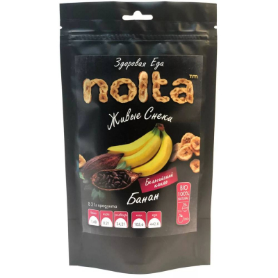 Чипсы фруктовые Nolta банан с бельгийским какао
