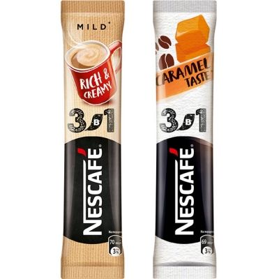 Напиток кофейный растворимый Nescafe 3 в 1 Карамельный вкус