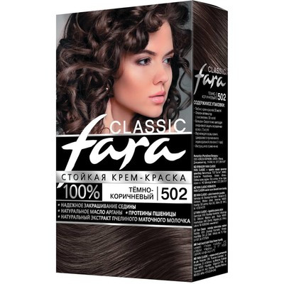 Краска для волос Fara Classic 502 тёмно-коричневый