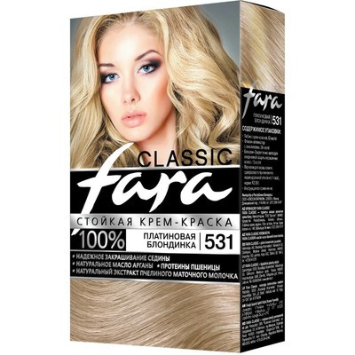 Краска для волос Fara Classic 531 платиновая блондинка