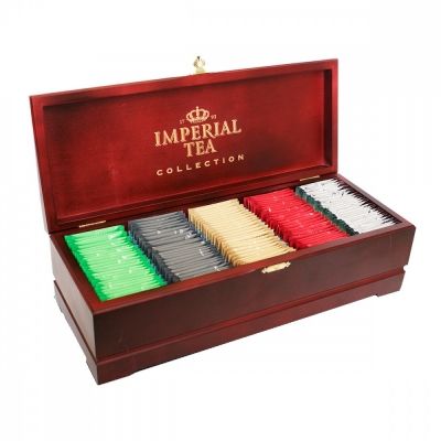 Чай Imperial Tea Collection ассорти в деревянной шкатулке 5 видов 125 сашетов