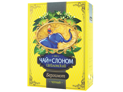Чай со слоном цейлонский черный с бергамотом крупнолистовой