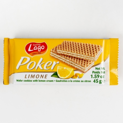 Вафли Gastone Lago Poker с лимонной начинкой