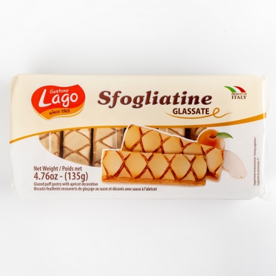 Печенье Gastone Lago Sfogliatine слоёное глазированное с абрикосовым джемом