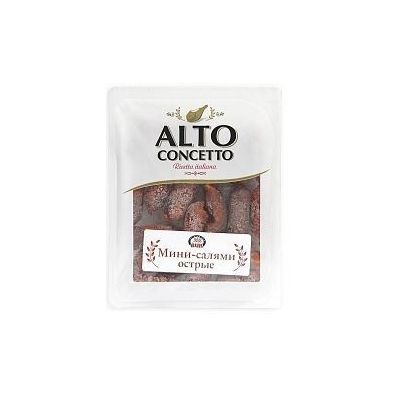 Колбаски Alto Concetto Мини-салями острые сыровяленые