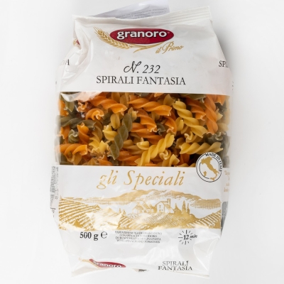 Макаронные изделия из твердых сортов пшеницы GranOro Tricolori №232 Спирали Гранди Триколори