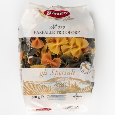 Макаронные изделия из твердых сортов пшеницы GranOro Tricolori №279 Фарфалле Триколори