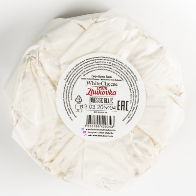 Сыр Бресс Блю White Cheese From Zhukovka 60% в бумажной упаковке