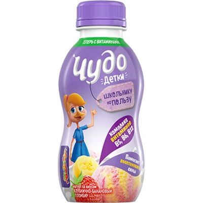 Йогурт питьевой Чудо Детки Яблоко-банан 2.2%
