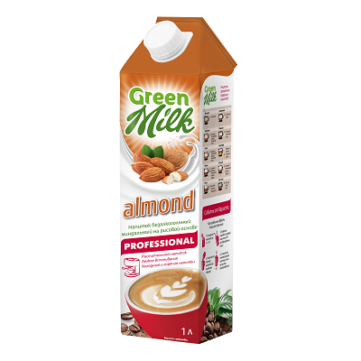 Напиток Green Milk безалкогольный миндаль Almond PROFESSIONAL на рисовой основе