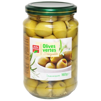 Оливки зеленые Belle France без косточки стекло