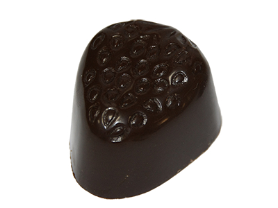 Шоколадные конфеты с темной малиновой начинкой в темном шоколаде