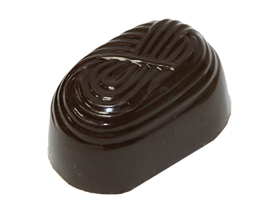 Шоколадные конфеты со сливочной начинкой в темном шоколаде (манго)
