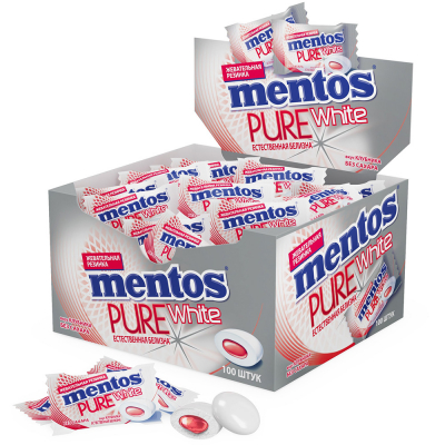 Жевательная резинка Ментос Pure White Клубника