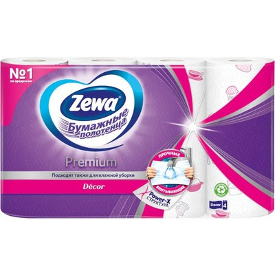 Бумажные полотенца Зева Премиум Декор 2 слоя 2шт.