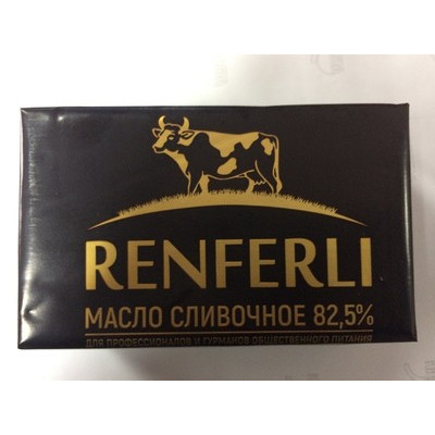 Масло сладко-сливочное Renferly Традиционное несолёное 82.5%