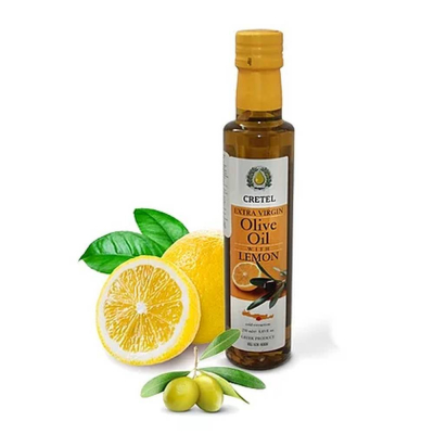 Масло оливковое СRETEL ESTATE c лимоном Extra Virgin, кислотность 0,3, ст/б