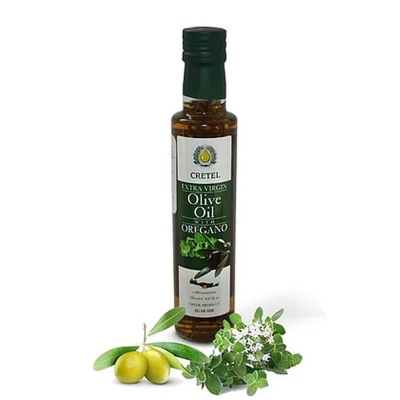 Масло оливковое СRETEL ESTATE c орегано Extra Virgin, кислотность 0,3, ст/б