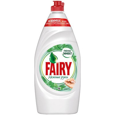 Жидкое средство для мытья посуды Fairy Нежные руки Чайное дерево и Мята